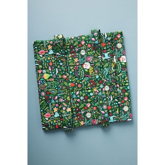 Anthropologie Christmas Bake & Take Tote Quilted Hot Food Carrier Potluck New - Picture 1 of 2